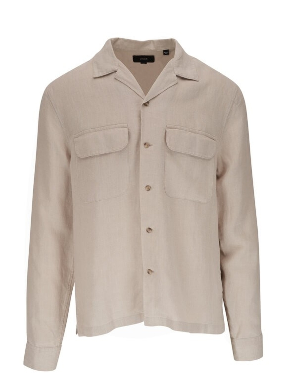 Vince Hemp Pumice Rock Camp-Collar Long-Sleeve Shirt Mens XL